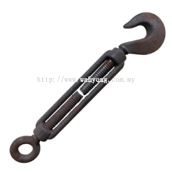 Galvanized Mild Steel Turnbuckle, Eye + Hook, Italy Type