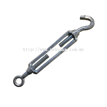 Galvanized Turnbuckle, Eye + Hook, Commercial Type