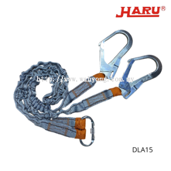 Cushion Rope Absorber Lanyard - Double Snap Hook