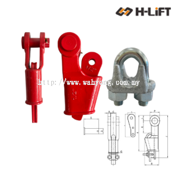 Wire Rope Wedge Socket C/W Wire Rope Clip