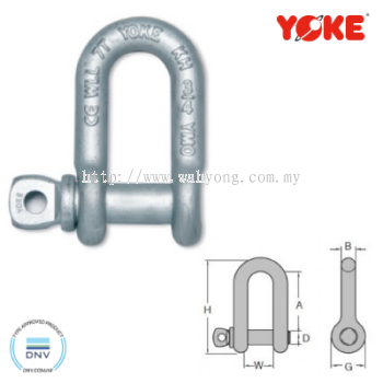 D Shackle With Screw Pin YOKE 8-804 (G-210 DW)