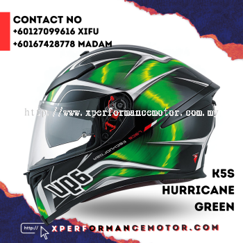 AGV K5S Hurricane Black-Green-White