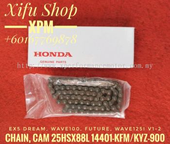 TIMING CHAIN/CHAIN, CAM 25HSX88L HONDA 100% ORIGINAL EX5 DREAM / W100 / FUTURE / WAVE 125 FI V1-V2 14401-KYZ-900/14401-KFM-900 LEE02011490 CEE