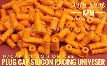 PLUG CAP SILICON RACING UNIVERSAL ORANGE P/CAP SLC OR IEE