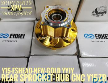 REAR SPROCKET HUB CNC Y15ZR/EXCITER150/SNIPER150 GOLD Y15-FSHEAD-NEW-GOLD GIEE