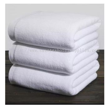 100% Cotton plain white bath towel Size 27x 54  and 30x 60"