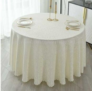  (READY STOCK) Ivory Color Table Cloth  116" (295cm round ) 