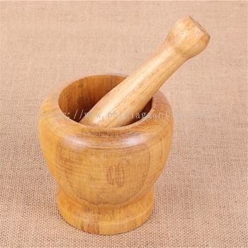 Wooden Pestle and Mortar