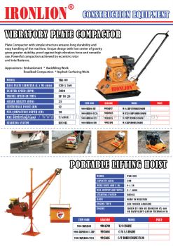 Vibratory Plate Compactor & Portable Lifting Hoist