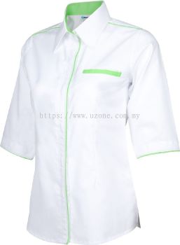 OF1102 (Ready Stock) White / Apple Green