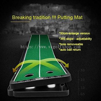 PGM Crestgolf Slope-adjustablity Golf Putting Mat Green Indoor Outdoor Auto Ball Return Professional