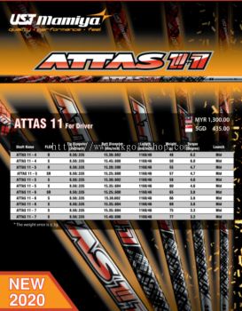 Selangor UST MAMIYA Attas 11 Golf Shaft - Golf Shafts from V K Golf