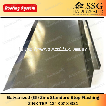 Galvanized (GI) Zinc Standard Step Flashing / ZINK TEPI 12" X 8' X G31