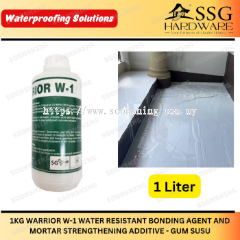 1L WARRIOR W-1 WATER RESISTANT BONDING AGENT AND MORTAR STRENGTHENING ADDITIVE - GUM SUSU