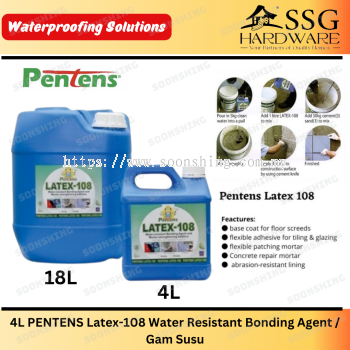 4L PENTENS Latex-108 Water Resistant Bonding Agent / Gam Susu