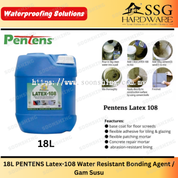 18L PENTENS Latex-108 Water Resistant Bonding Agent / Gam Susu