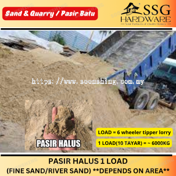 PASIR HALUS 1 LOAD  (FINE SAND/RIVER SAND) **DEPENDS ON AREA**