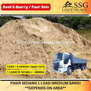 PASIR SEDANG 1 LOAD (MEDIUM SAND) **DEPENDS ON AREA**