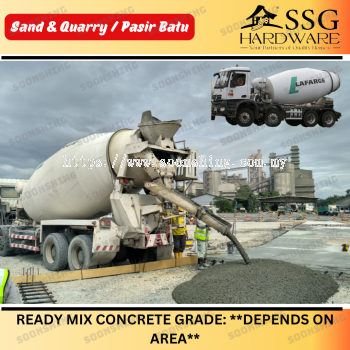 READY MIX CONCRETE GRADE :  **DEPENDS ON AREA**