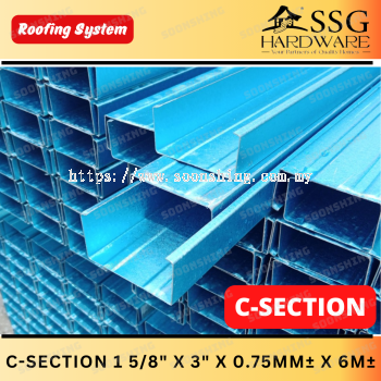 C Channel Biru / Batten Blue Besi Bumbung C Besi Bumbung