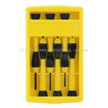 Stanley 66-052 6-Piece Bi-Material Handle Precision Screwdriver Set