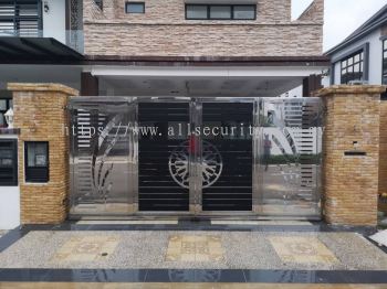 Stainless Steel Trackless Folding Gate