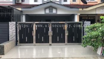 Stainless Steel Trackless Folding Gate with with AST 211TL Trackless System