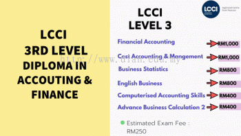 LCCI 3rd Level Diploma in Accounting and Finance (1 year)
