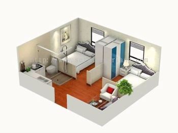 Prefab cabin house layout