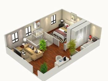 Prefab cabin house layout