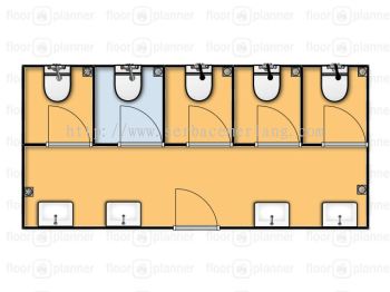 20'x10' cabin toilet floor plan