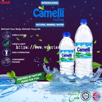 Camelli Valley Natural Mineral Water 600ml & 1500ml