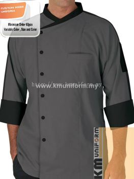 Chef Uniform Design 1 Grey Front