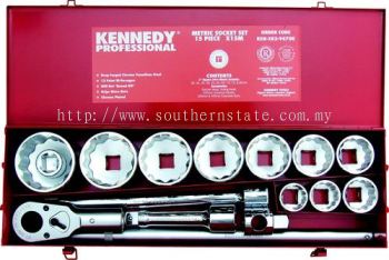KENNEDY 15piece Metric Socket Set