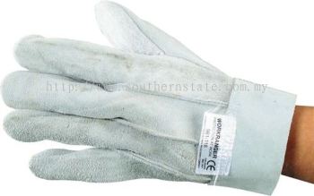 TUFFSAFE Open Cuff Chrome Leather Gloves