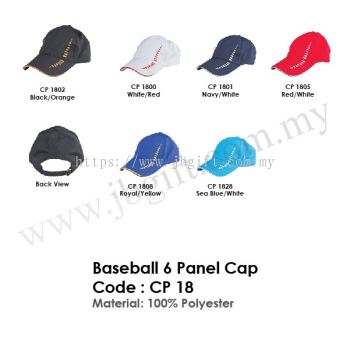 Baseball 6 Panel Cap CP 18