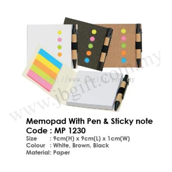 Memopad With Pen & Sticky note MP 1230