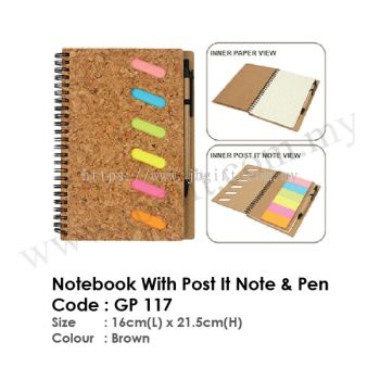 Notebook With Post It Note & Pen GP 117