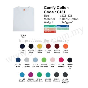 Comfy Cotton T-Shirt Uniform 100% Cotton CT51 (Unisex)