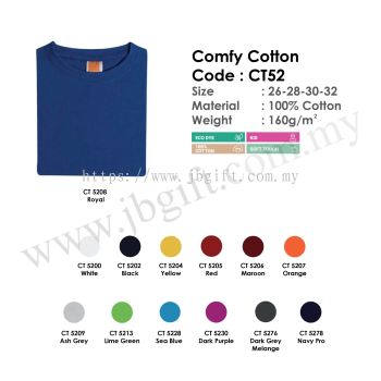 Comfy Cotton T-Shirt Uniform 100% Cotton CT52 (Kid)