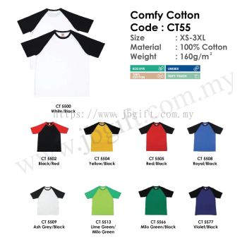 Comfy Cotton T-Shirt Uniform 100% Cotton CT55 (Unisex)