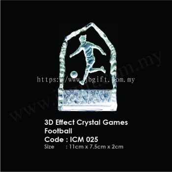 3D Effect Crystal Games Football  ICM 025