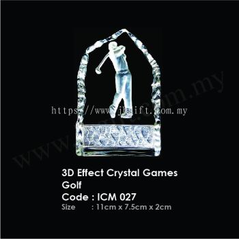 3D Effect Crystal Games Golf ICM 027