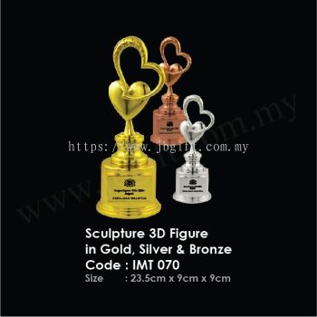 Sculpture 3D Figure in Gold, Silver & Bronze IMT 070