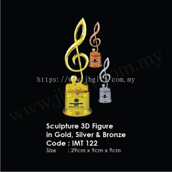 Sculpture 3D Figure in Gold, Silver & Bronze IMT 122