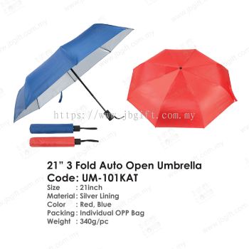 21'' 3 Fold Auto Open Umbrella UM-101KAT