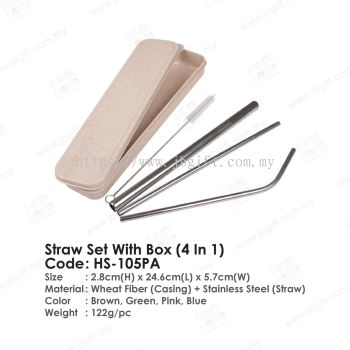 Straw Set With Box (4 In 1) HS-105PA