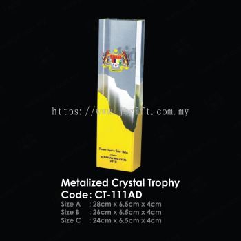 Metalized Crystal Trophy CT-111AD