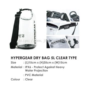 HYPERGEAR DRY BAG 5L CLEAR TYPE