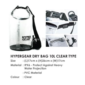 HYPERGEAR DRY BAG 10L CLEAR TYPE